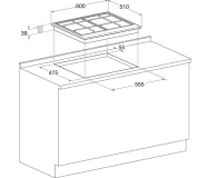 ARISTON PLYTA GAZOWA PCN 642 HA(BK) EE - 1436478 - zdjęcie 2